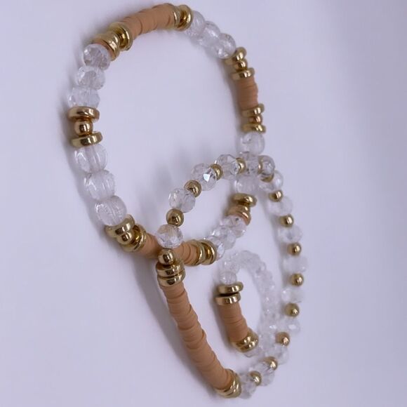 NWT Wool + Pepper Co. Tan Matching Jewelry Set - Picture 2 of 5